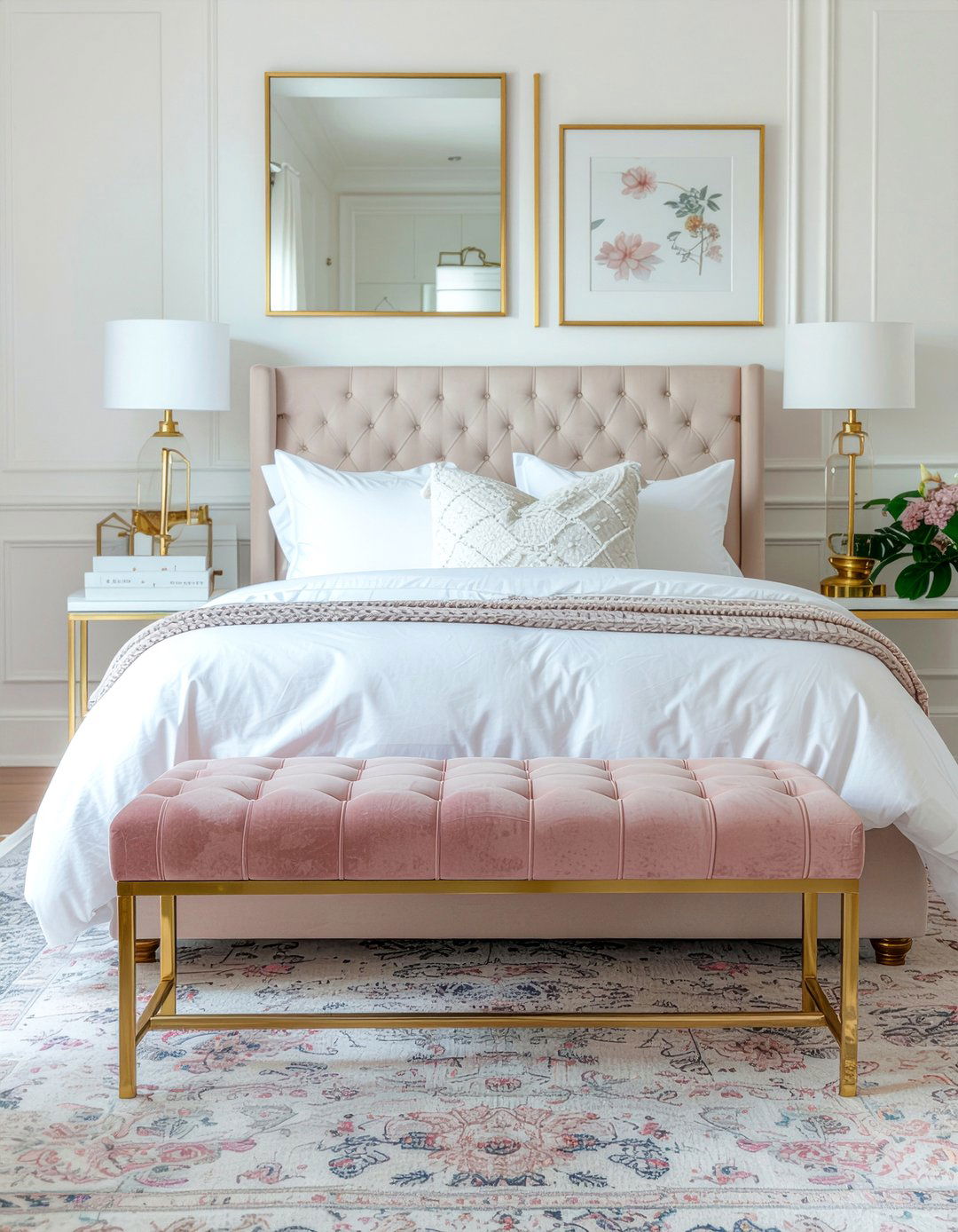 Gold leg bench - 30 bedroom end of bed benches