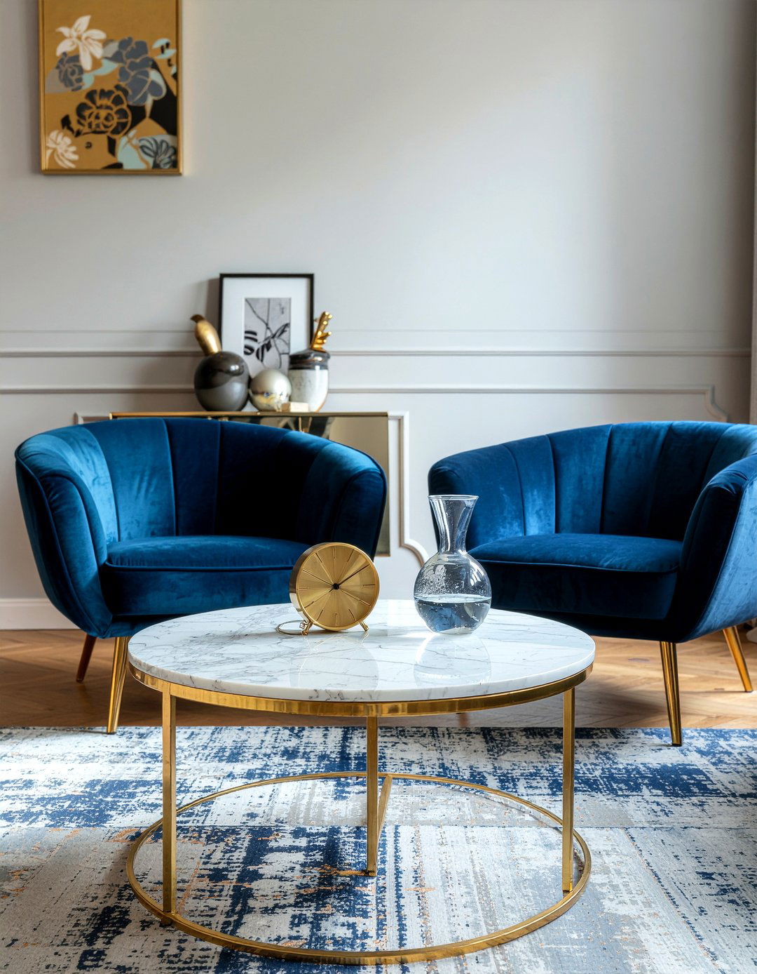 Gold marble coffee table - 30 living room marble coffee tables