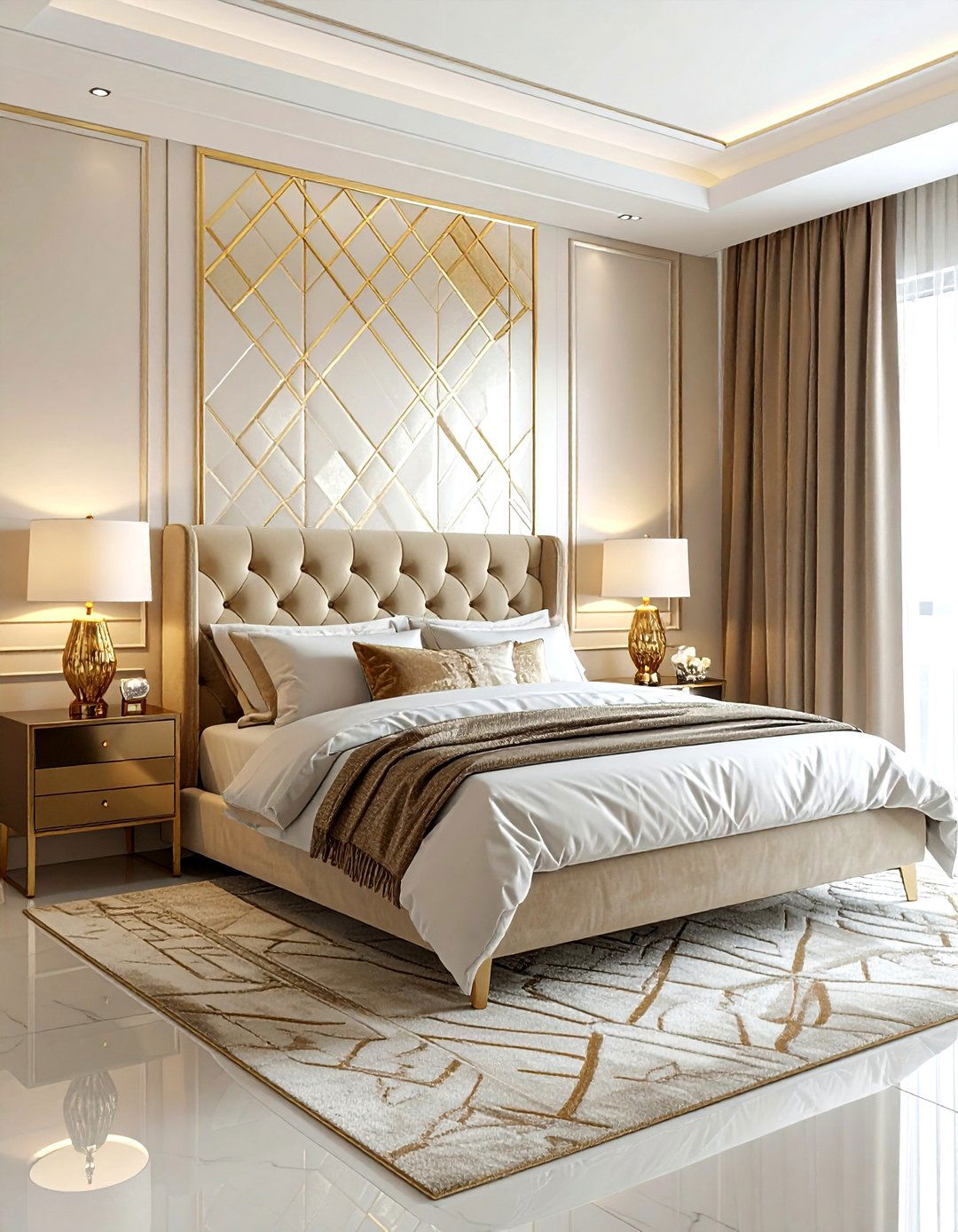 Gold metallic geometric wallpaper - 30 geometric wallpaper ideas