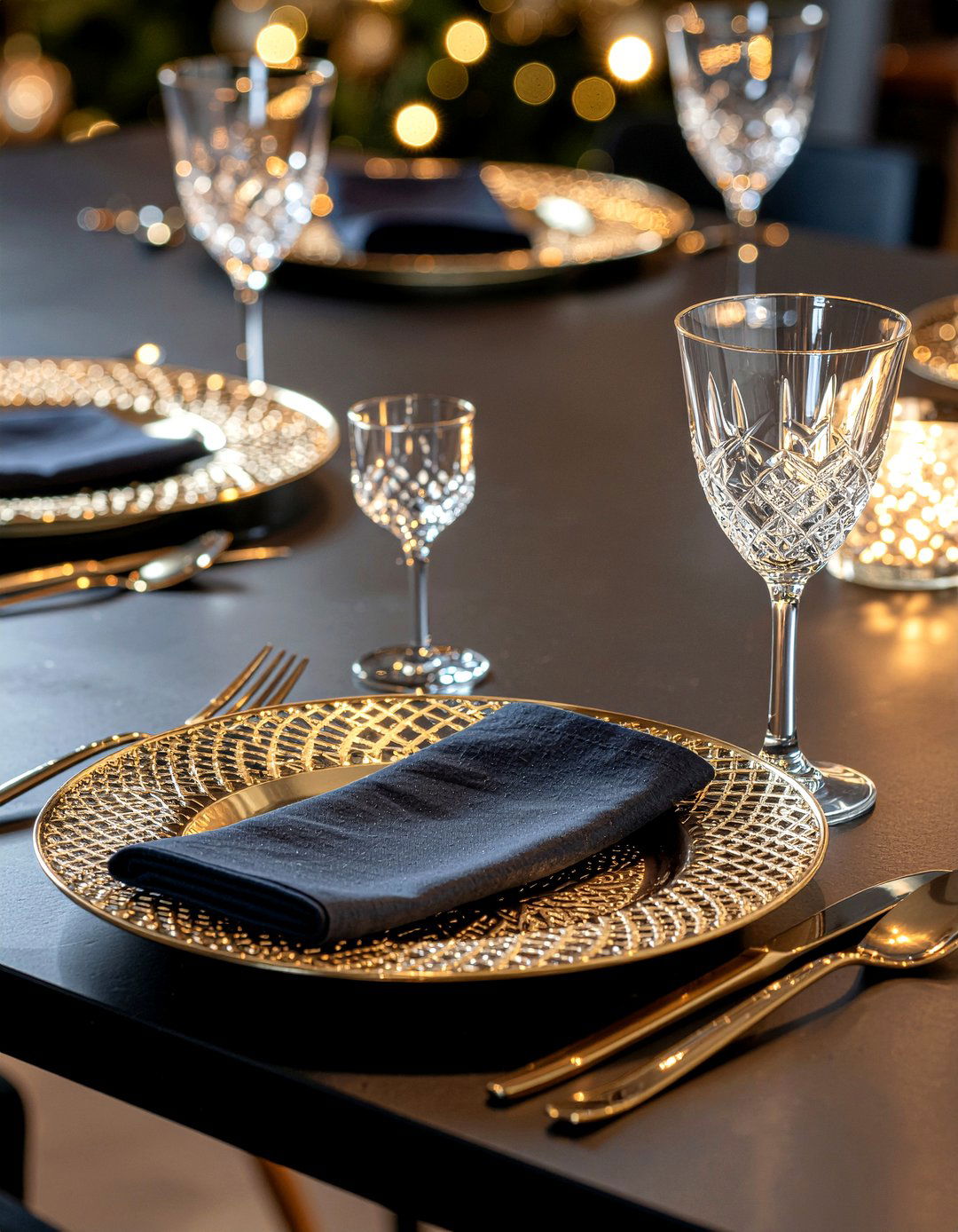 Gold metallic placemat - 30 placemat dining ideas