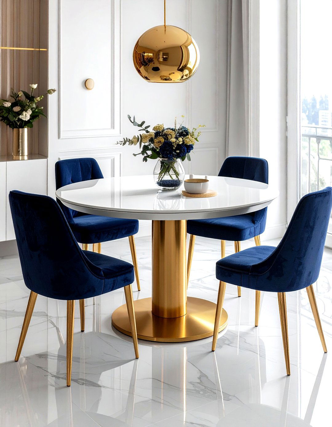 30 Navy and Gold Dining Room Ideas for Glamorous Meals