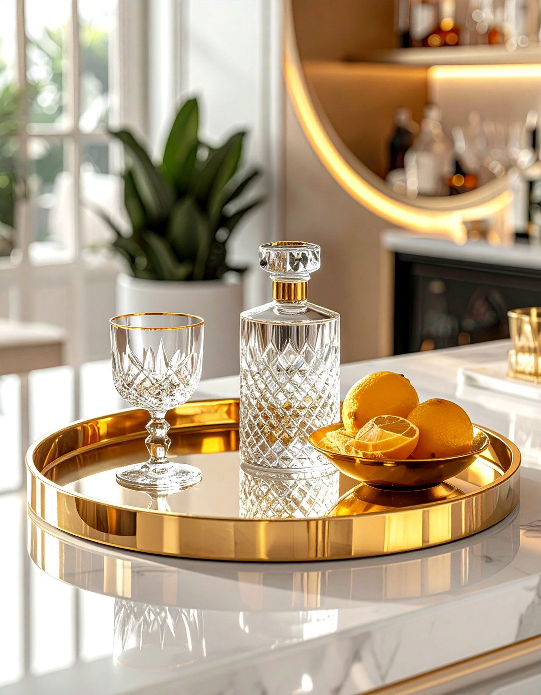 Gold round tray - 30 round tray ideas