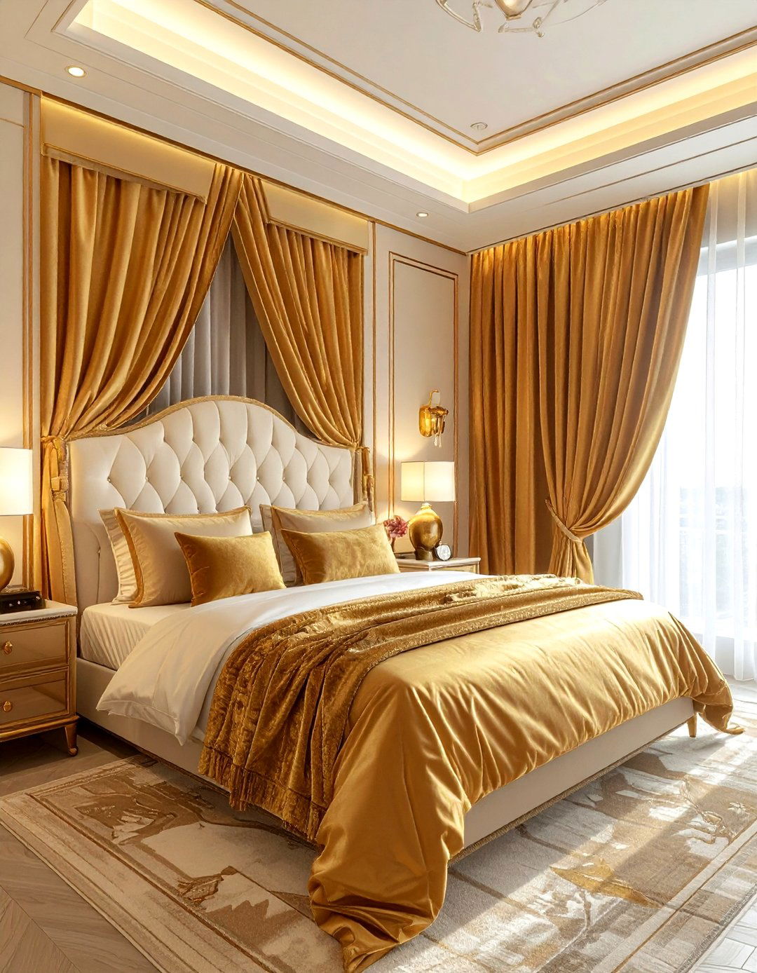 Gold sheer curtains - 30 sheer curtain ideas