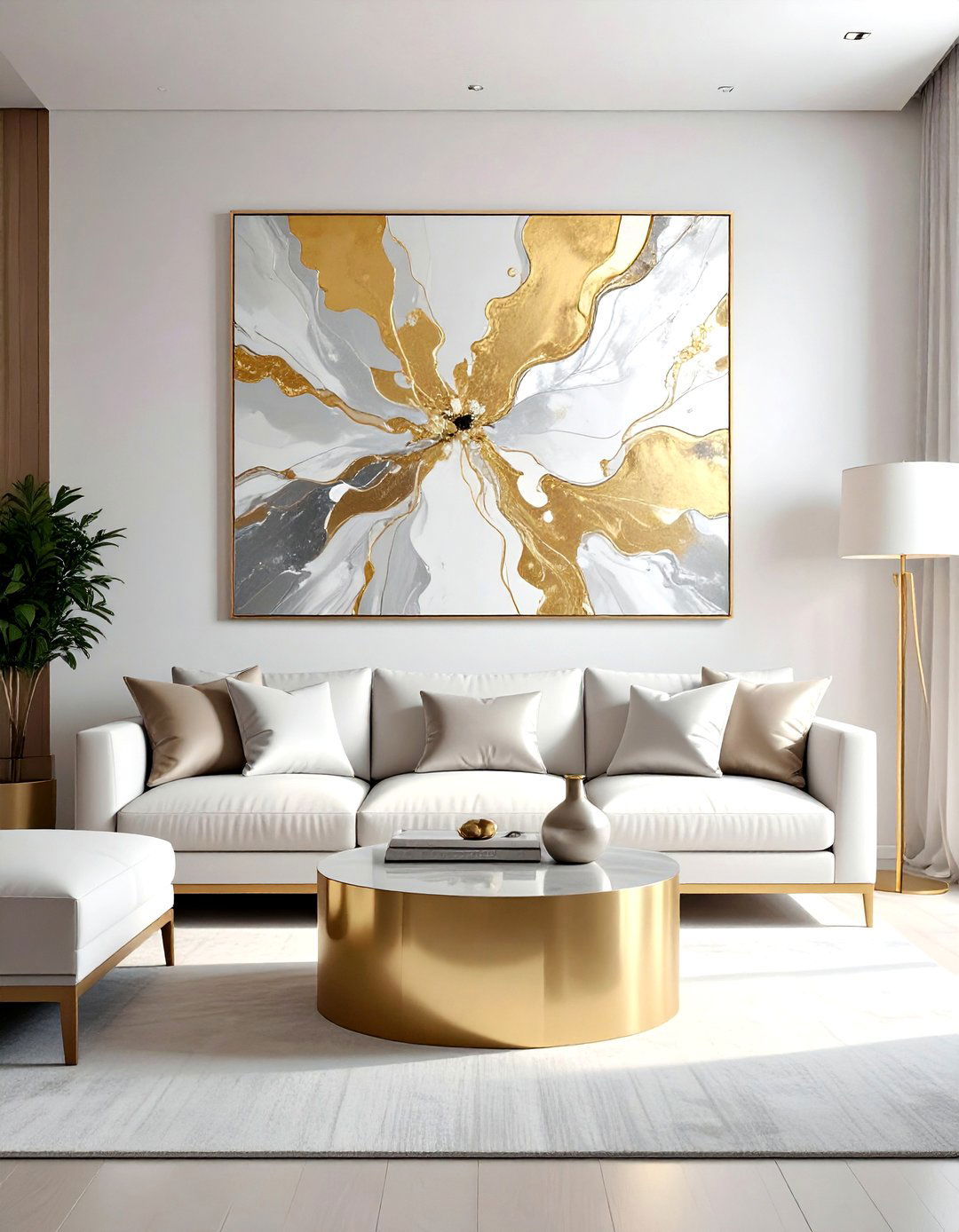 Gold silver leaf art - 30 mixed metal decor ideas