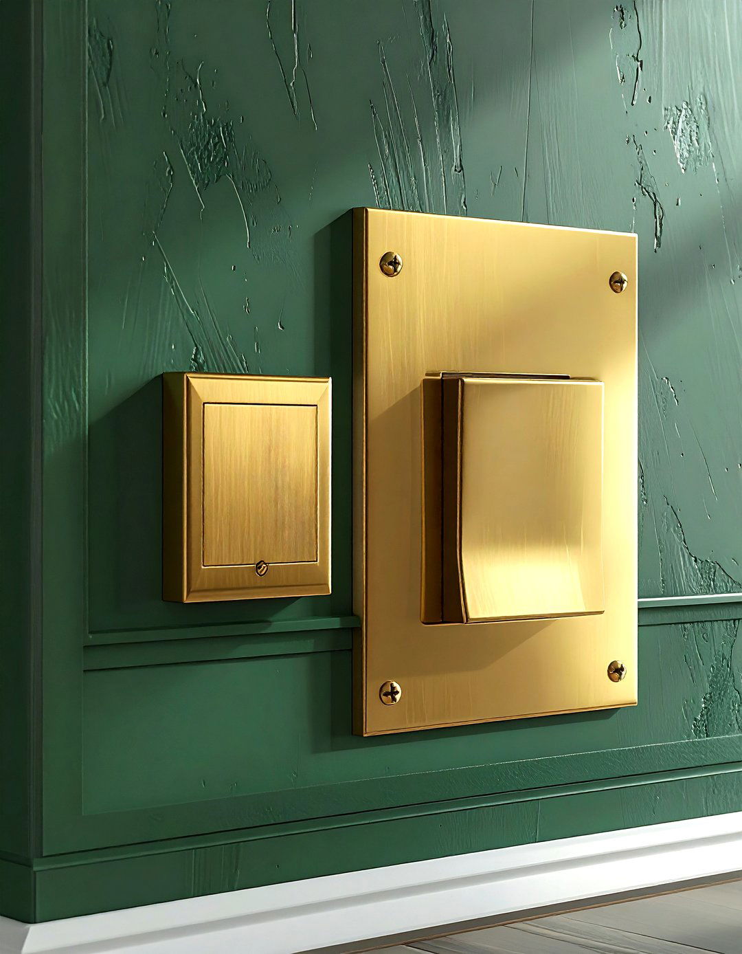 Gold switch plates - 30 gold kitchen decor ideas
