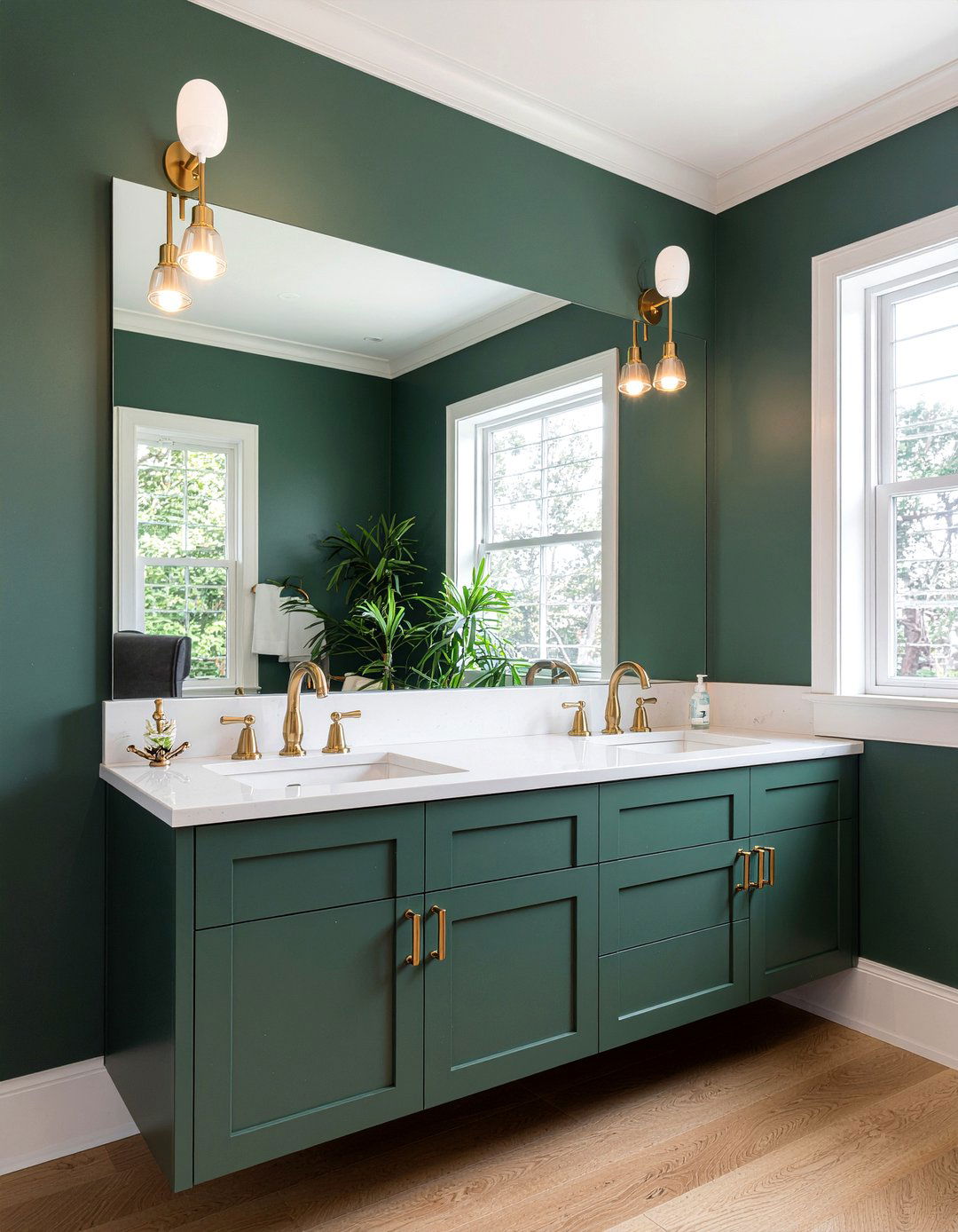 Gold vanity light - 30 bathroom lighting statement ideas