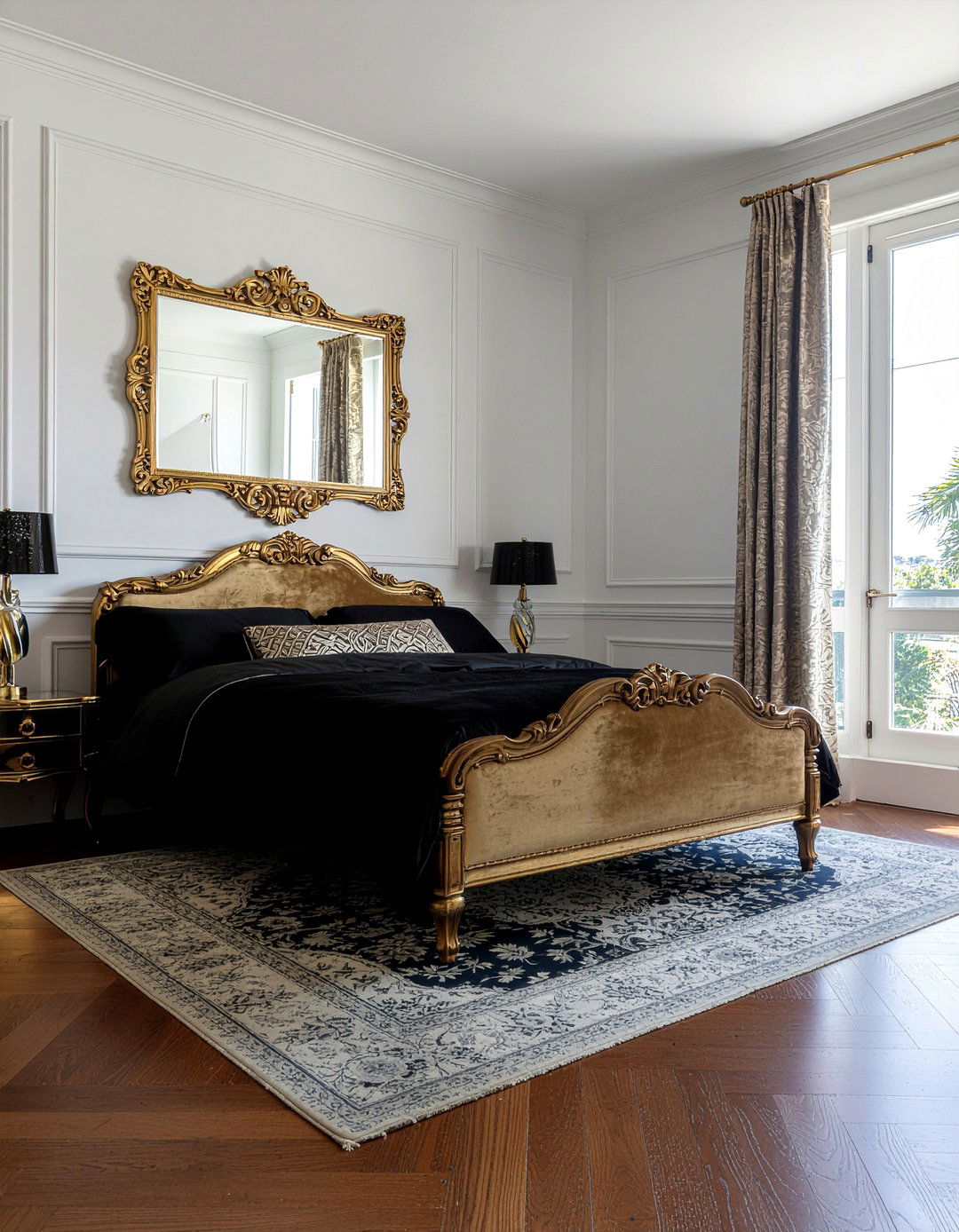 Gold velvet bed frame - 30 upholstered bed ideas