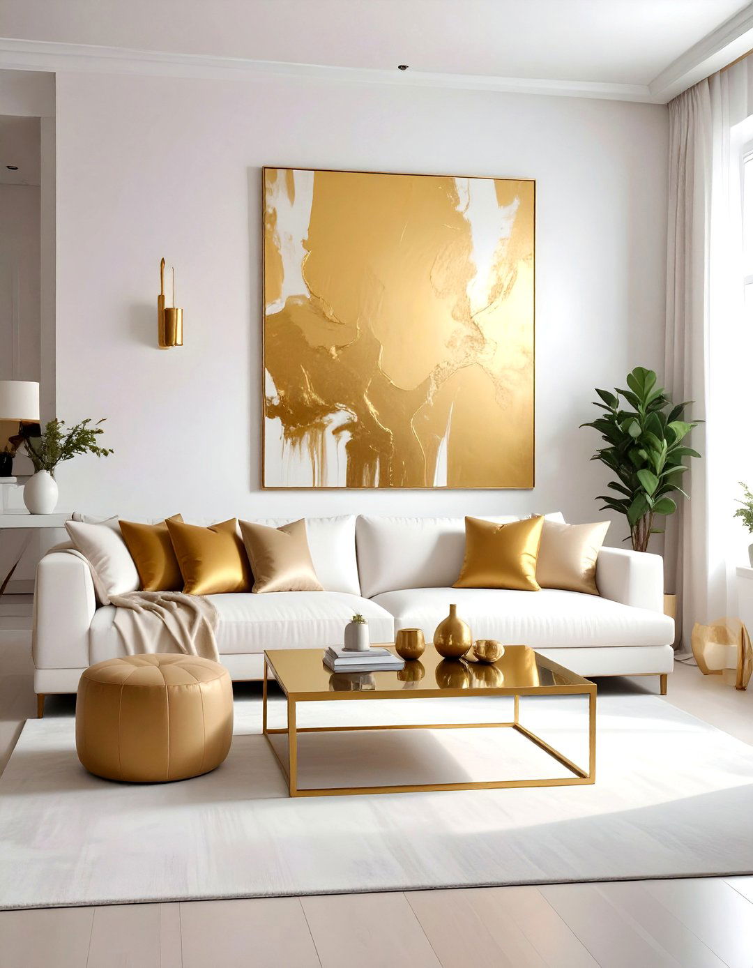Gold wall art - 30 glam home decor ideas