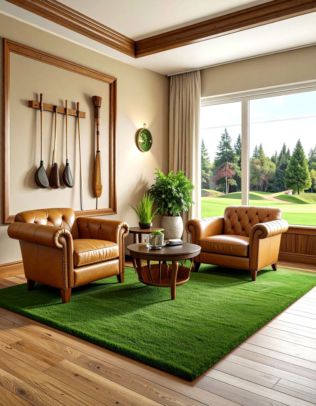 Golf Living Room - 30 sports themed living room ideas