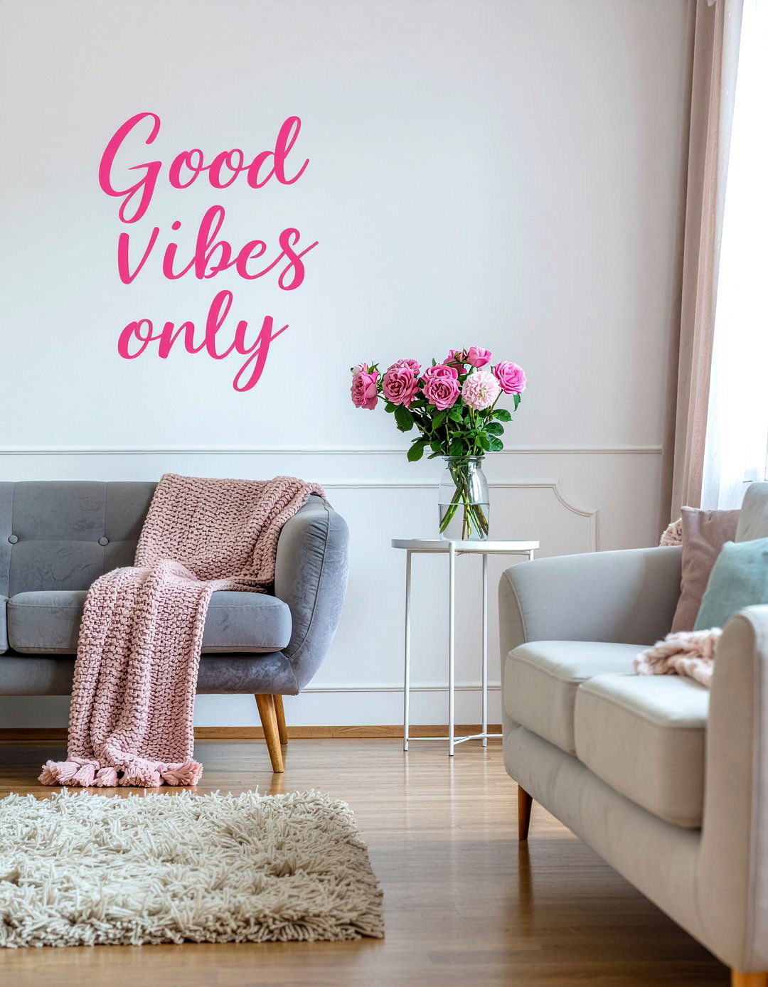 Good Vibes Only Sign - 30 living room led signs