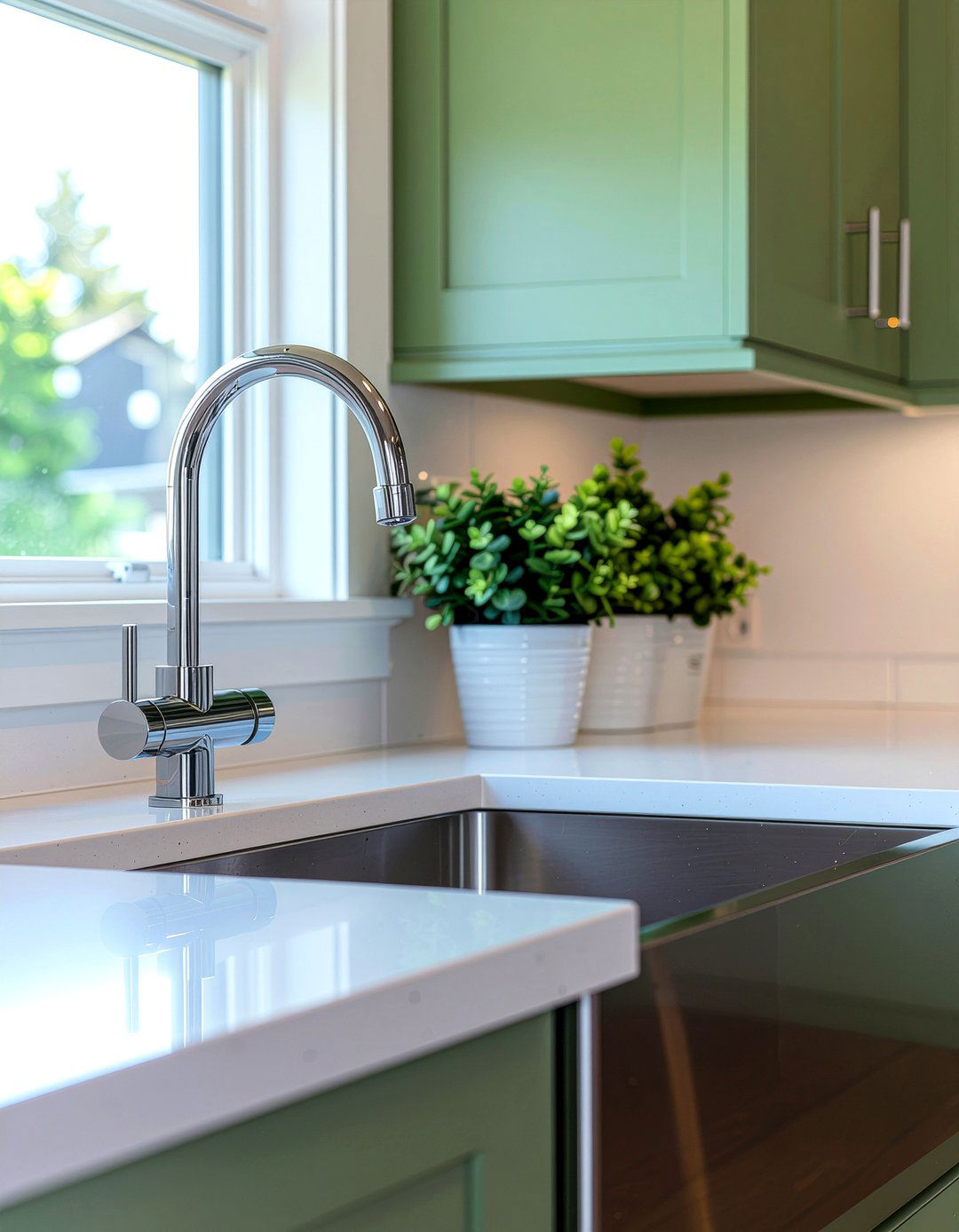 Gooseneck chrome kitchen faucet - 30 chrome kitchen faucet ideas