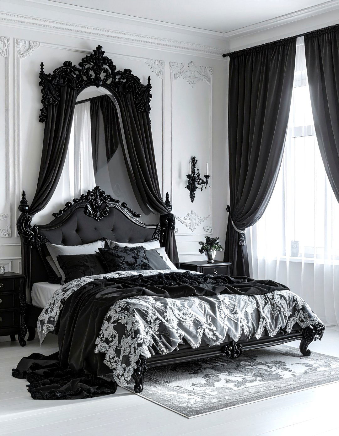Gothic Bedroom Decor - 30 black bedroom design ideas