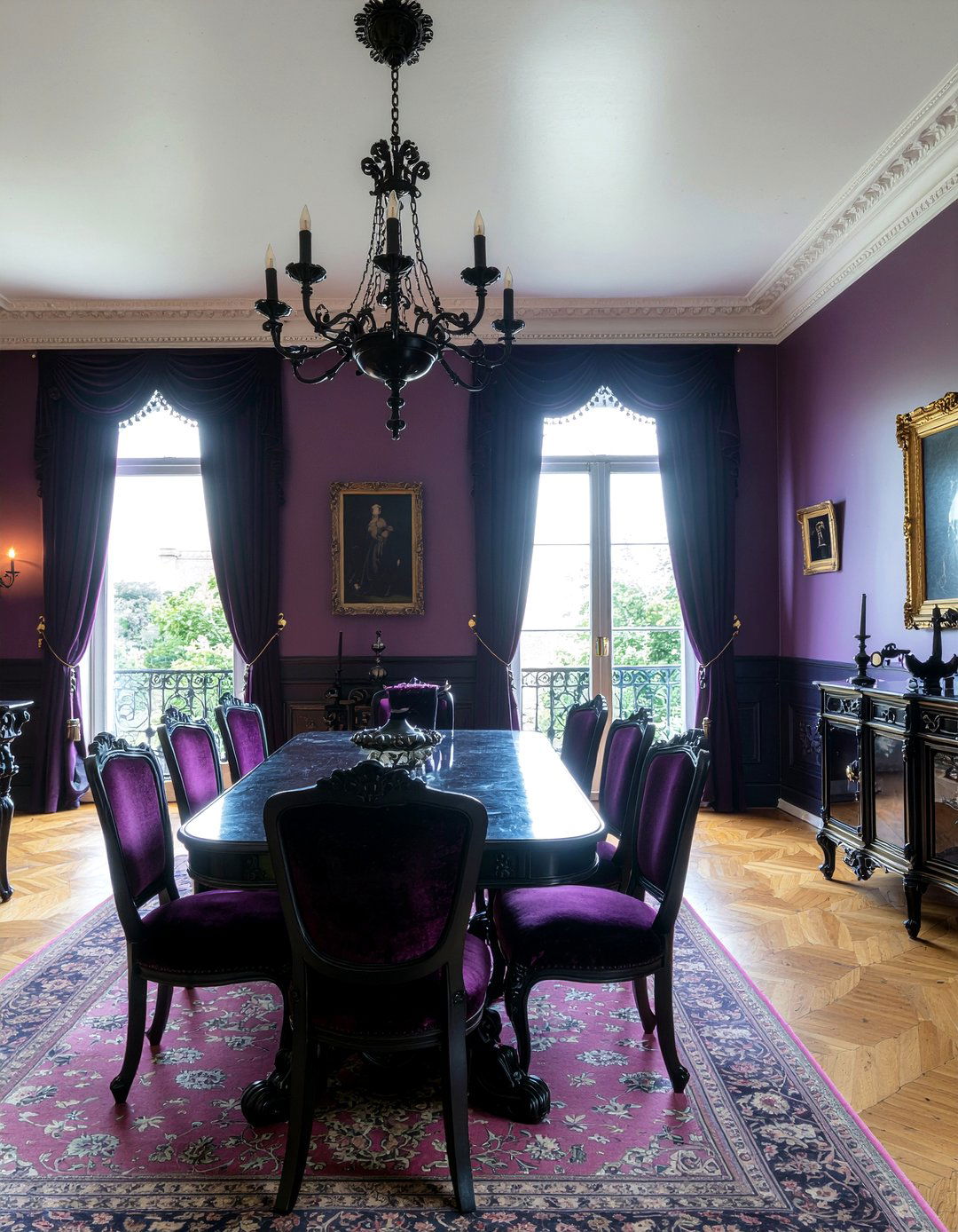 Gothic Dining Room - 30 dark dining room ideas