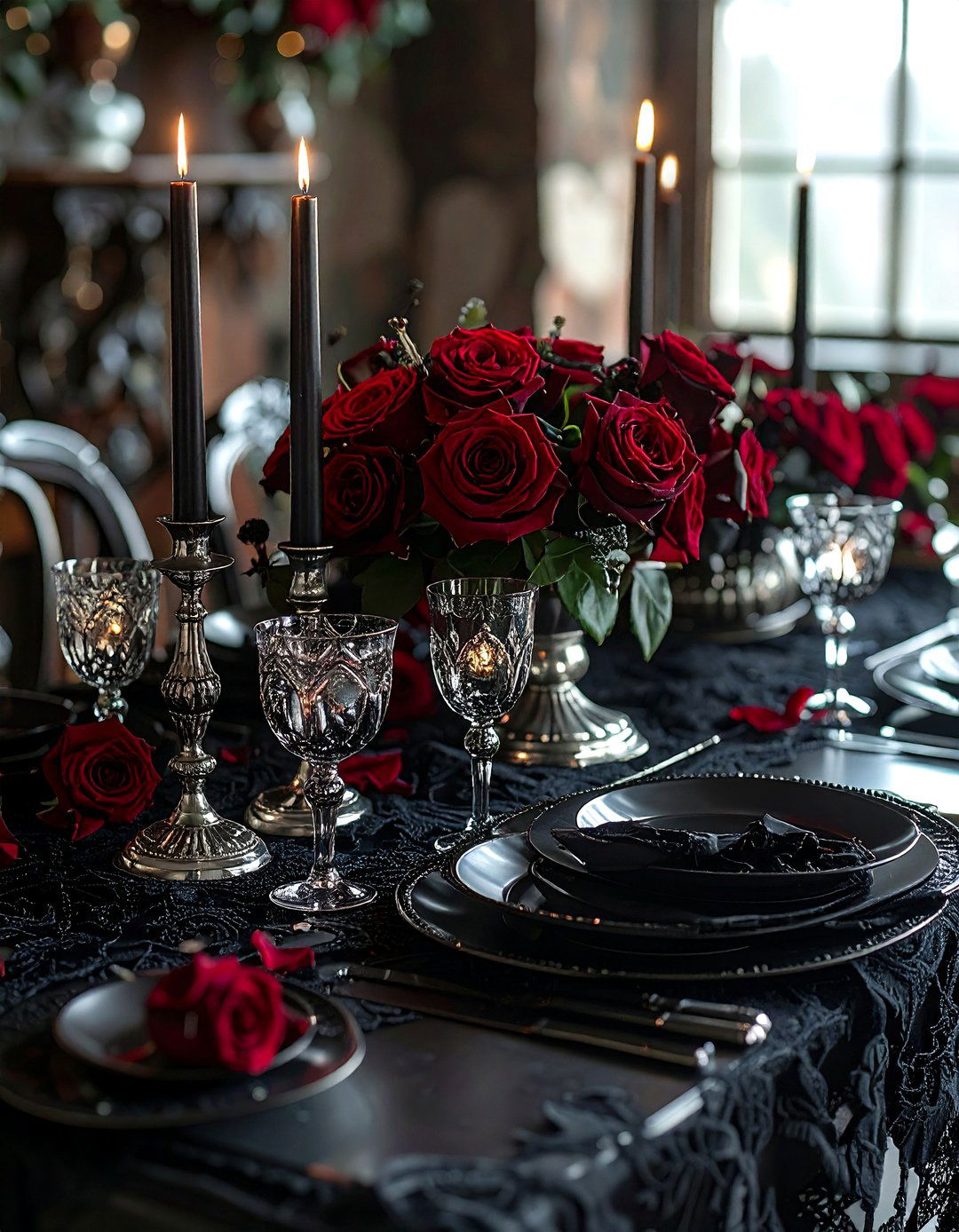 Gothic Dinner Table - 30 spooky decor ideas