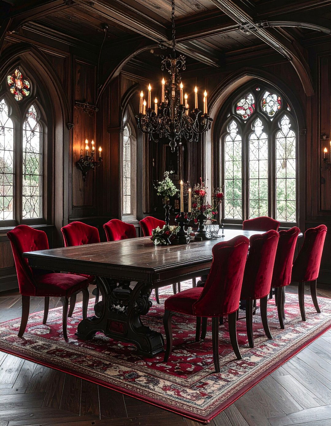 Gothic Revival Dining Room - 30 antique dining room ideas