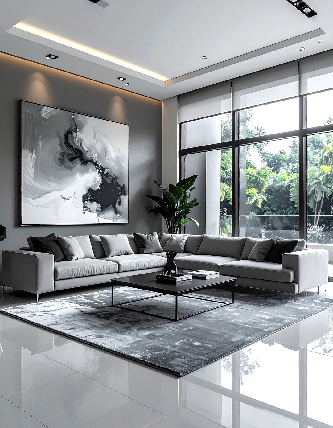Gradient window film - 30 living room window film ideas
