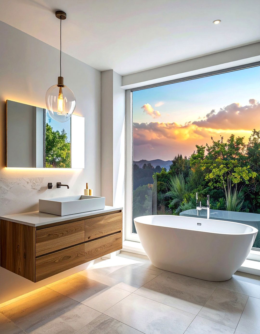 Gradient window film - 30 bathroom window film ideas