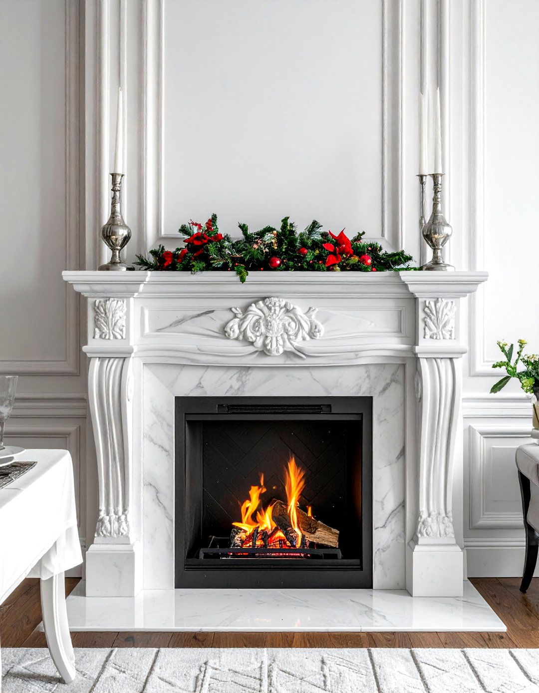 Grand Fireplace Mantle - 30 traditional dining room ideas