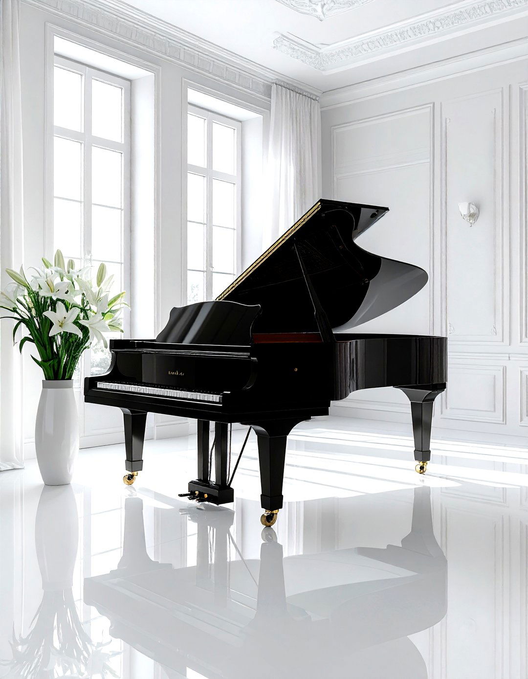 Grand piano corner - 30 living room statement piece ideas