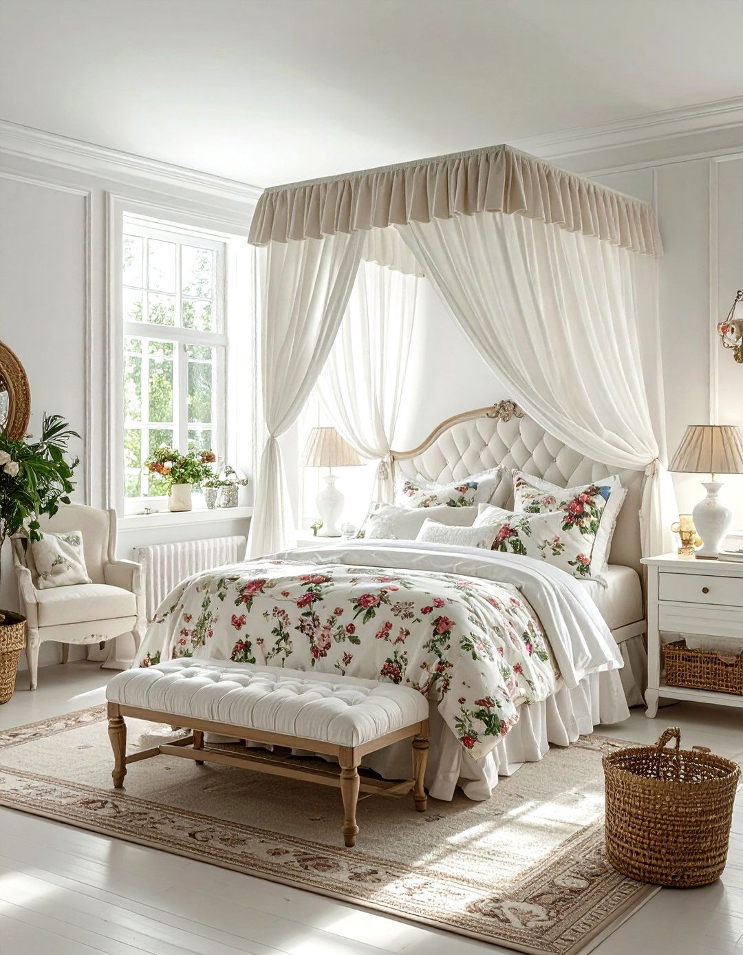 Grandmillennial guest room - 30 vintage home decor ideas