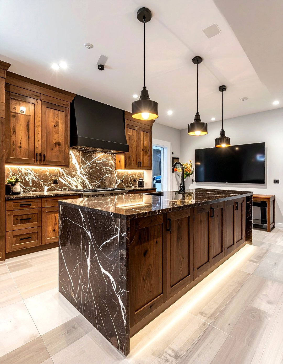 Granite Basement Bar - 30 granite accent ideas