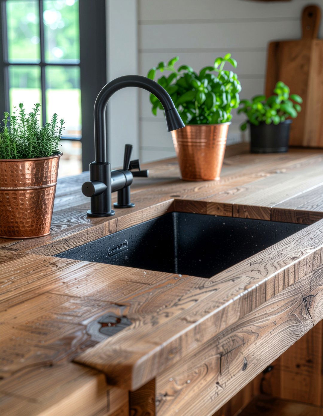 Granite Composite Sink With Butcher Block Countertop - 30 granite composite sink kitchen ideas