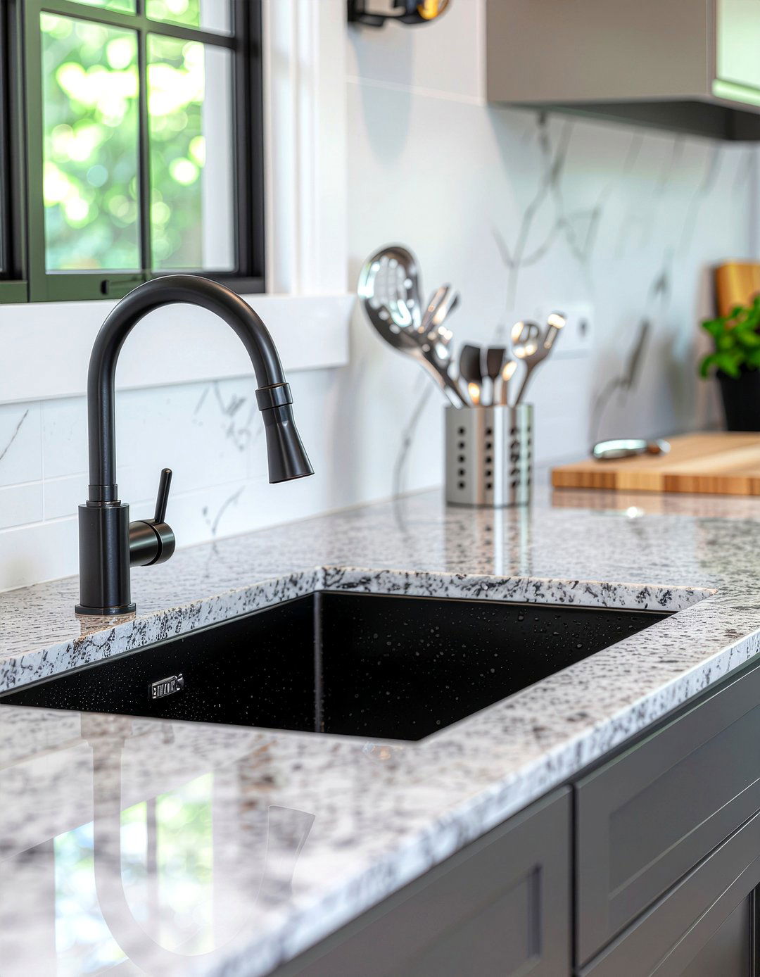 Granite Composite Sink With Pull Down Sprayer - 30 granite composite sink kitchen ideas