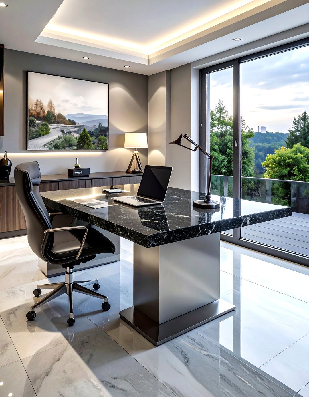 Granite Desk Top - 30 granite accent ideas