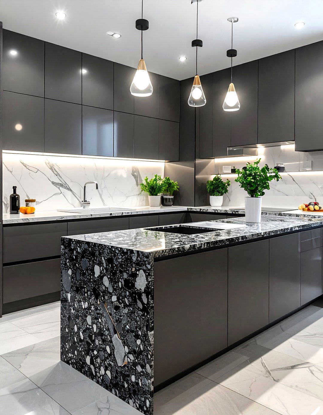 Granite Look Countertop Wrap - 30 peel and stick kitchen ideas