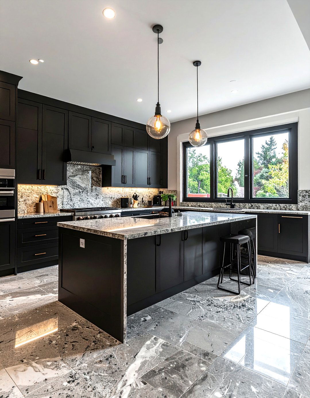 Granite Style Vinyl Tile - 30 vinyl floor kitchen ideas