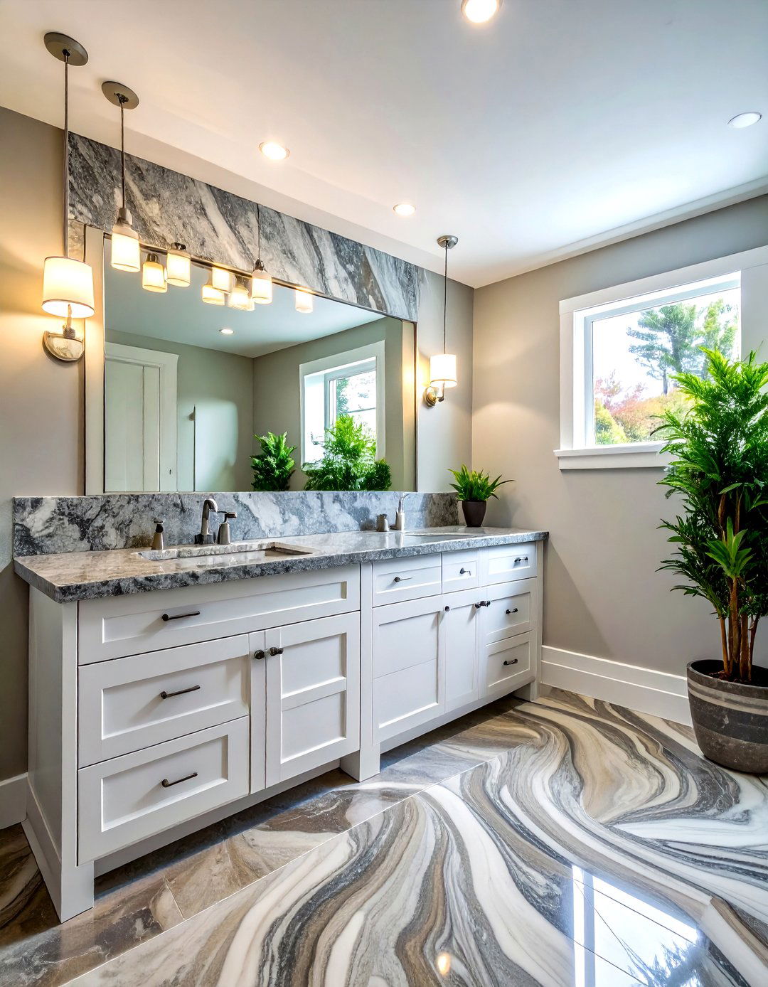 Granite Vanity Bathroom - 30 natural stone bathroom ideas