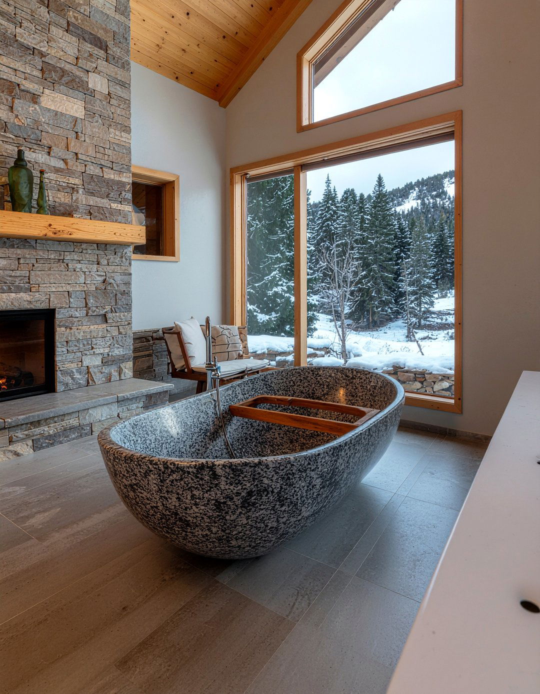 Granite bathtub - 30 master bathroom tub ideas