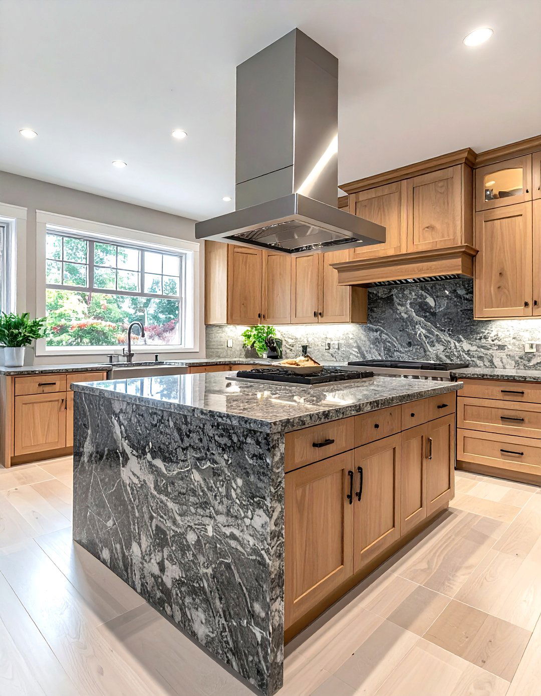 Granite countertop with downdraft cooktop - 30 downdraft cooktop kitchen ideas