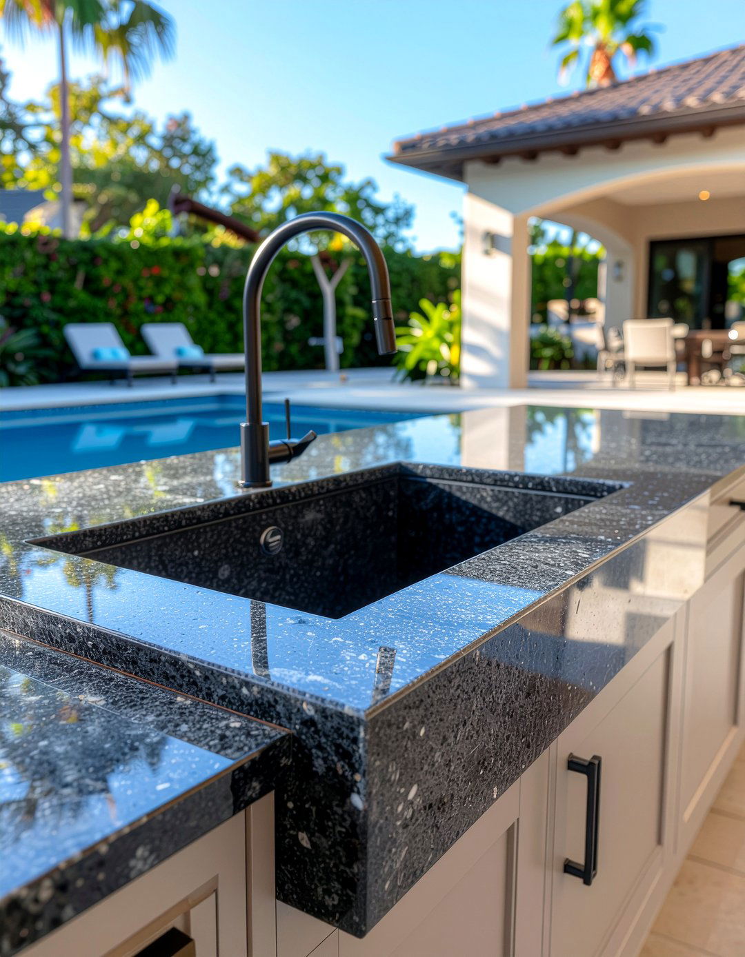Granite outdoor sink - 30 outdoor kitchen sink ideas