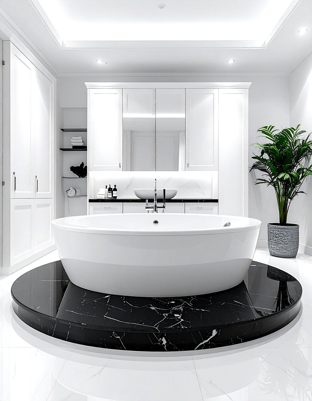 Granite whirlpool surround - 30 whirlpool tub ideas