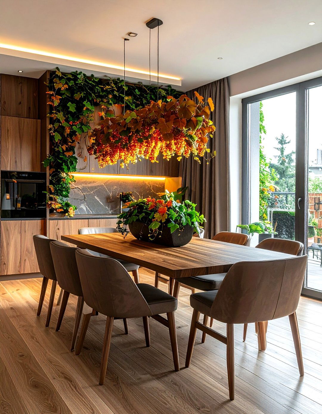 Grape Ivy Dining Room - 30 hanging plant ideas