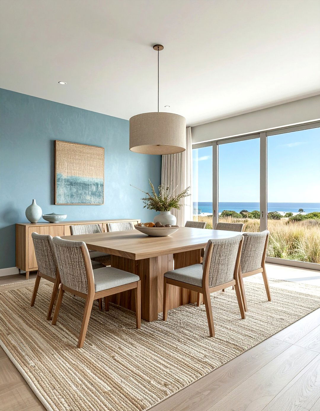 Grasscloth Wall Covering - 30 Palm Beach dining room ideas