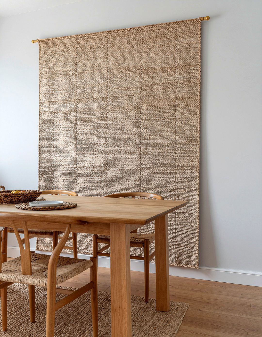 Grasscloth Wallpaper - 30 dining room accent wall ideas