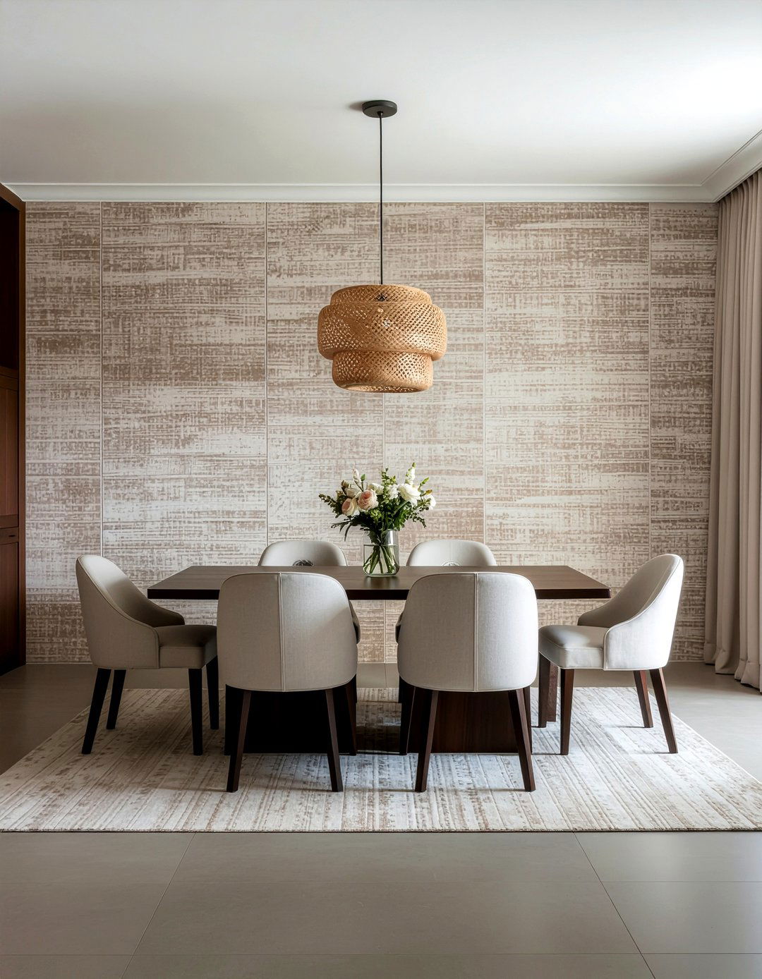 Grasscloth Wallpaper - 30 dining room checklist ideas