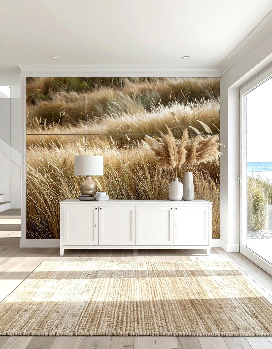 Grasscloth wallpaper accent - 30 dining room backsplash ideas