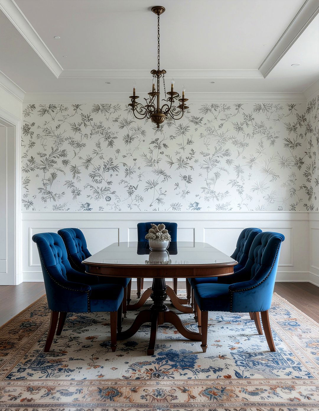 Grasscloth wallpaper with wainscoting - 30 grasscloth wallpaper dining room ideas