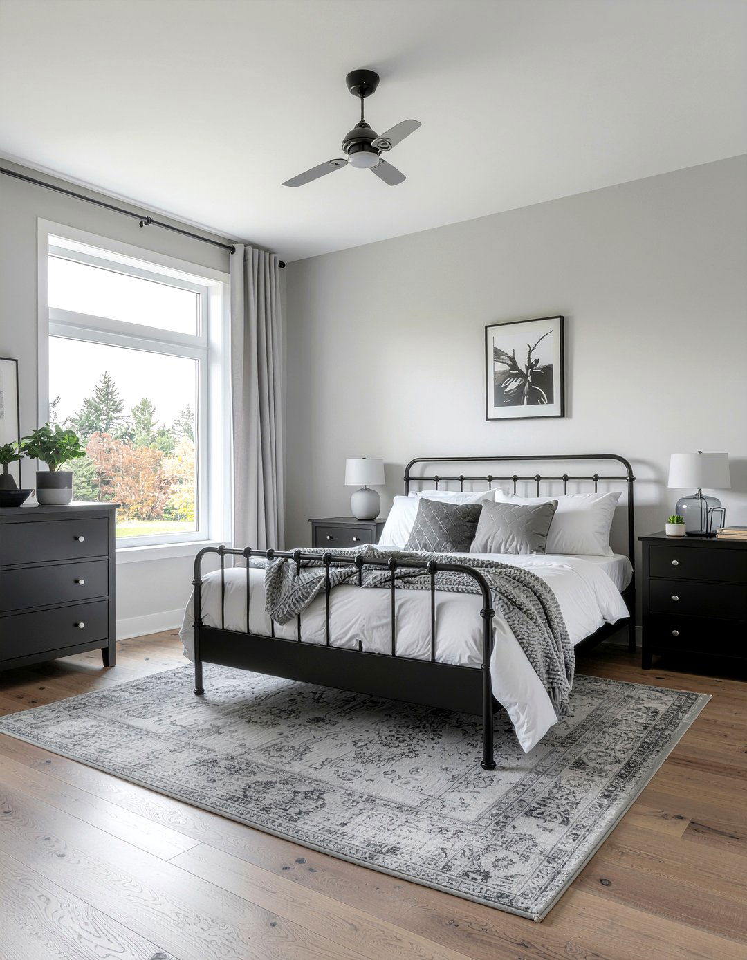 Gray And Black Furniture - 30 cool gray bedroom ideas