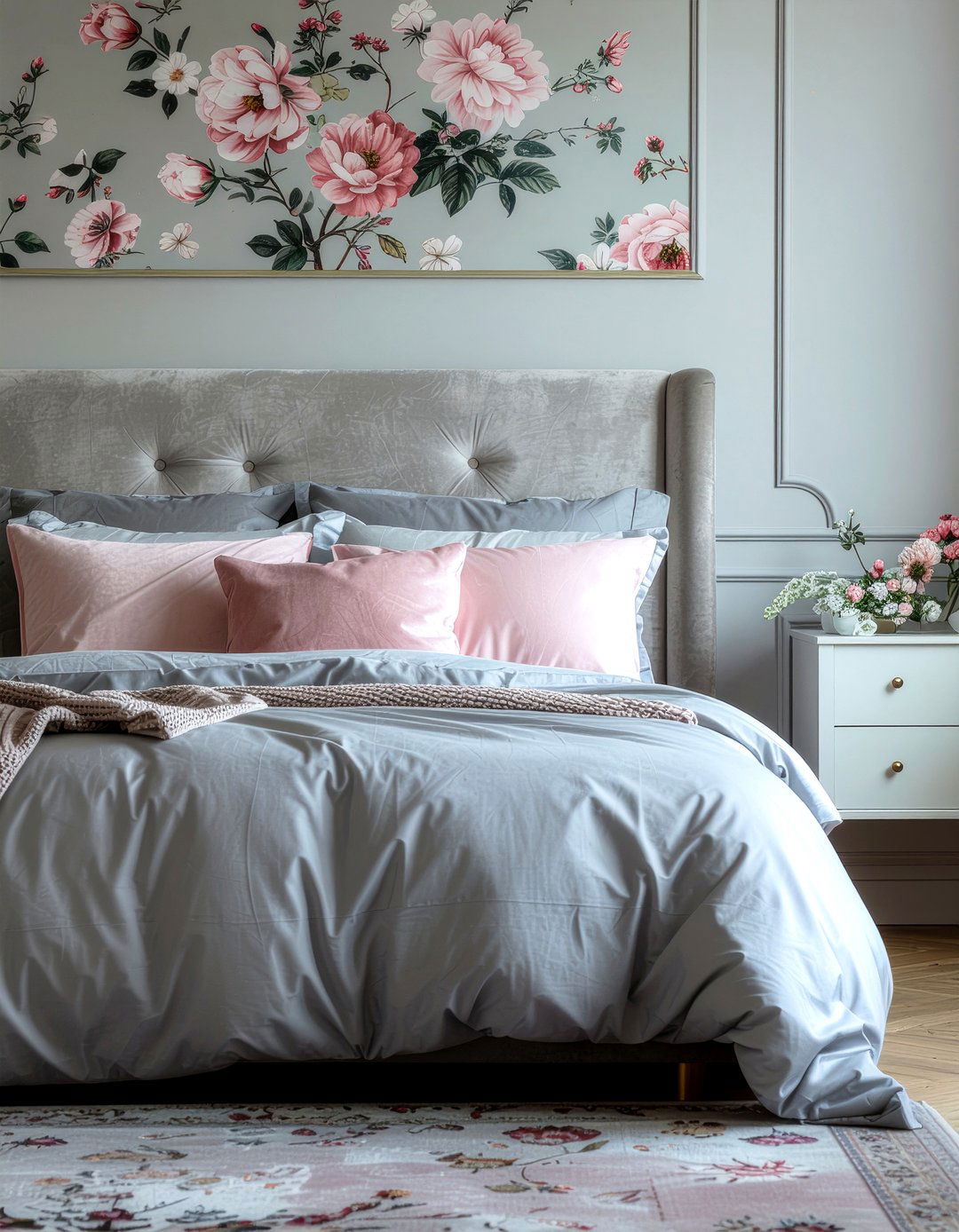 Gray And Blush Pink Bedding - 30 bedroom gray bedding ideas