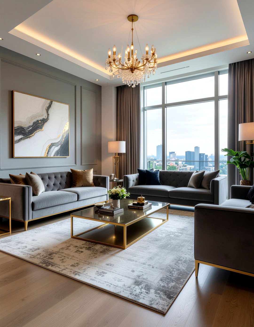 Gray And Gold Living Room - 30 cool gray living room ideas