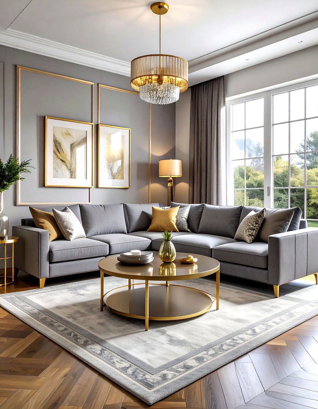 Gray And Gold Living Room - 30 gray living room design ideas