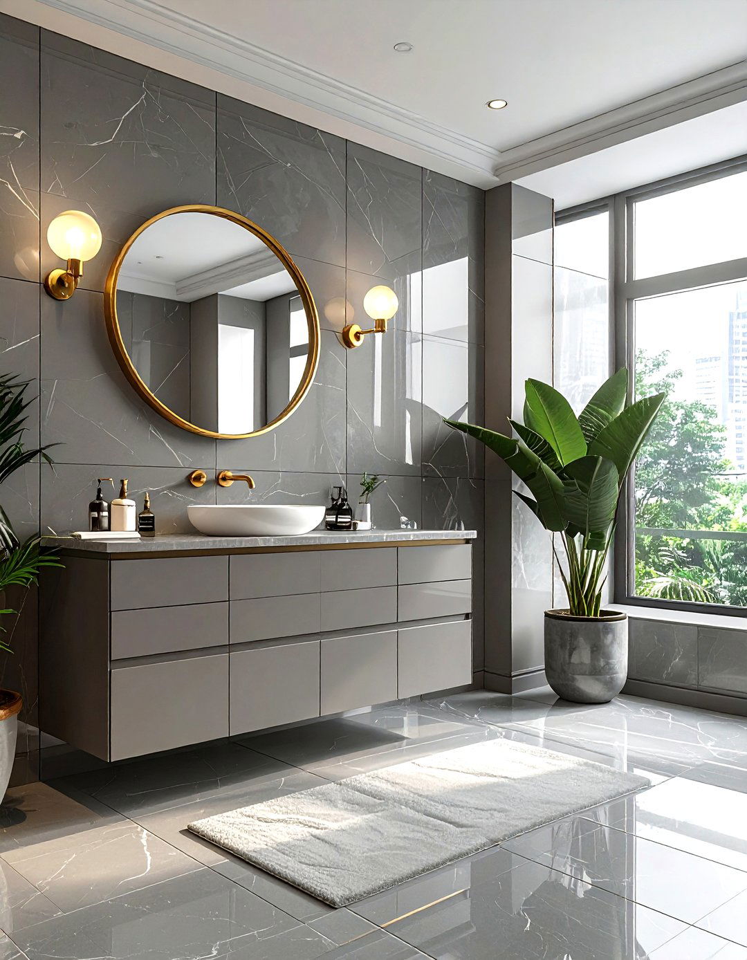 Gray And Gold Luxury Bathroom - 30 gray bathroom design ideas