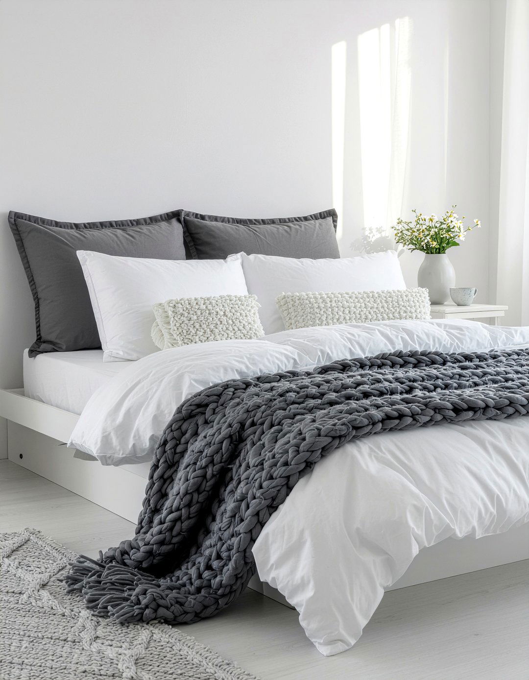 Gray And White Bedding - 30 cool gray bedroom ideas