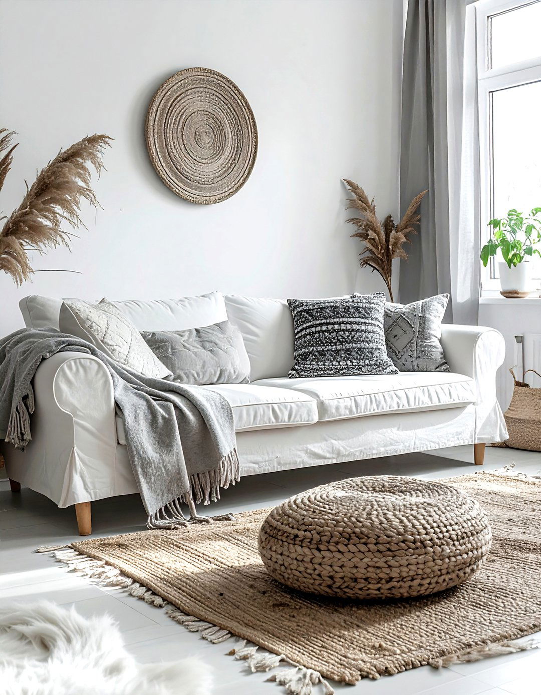 Gray And White Bohemian Living Room - 30 bohemian gray living room ideas