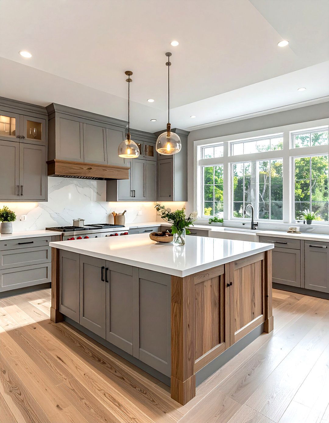 Gray And Wood Kitchen - 30 wood kitchen ideas