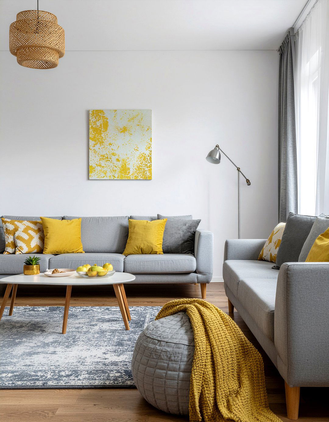 Gray And Yellow Living Room - 30 cool gray living room ideas